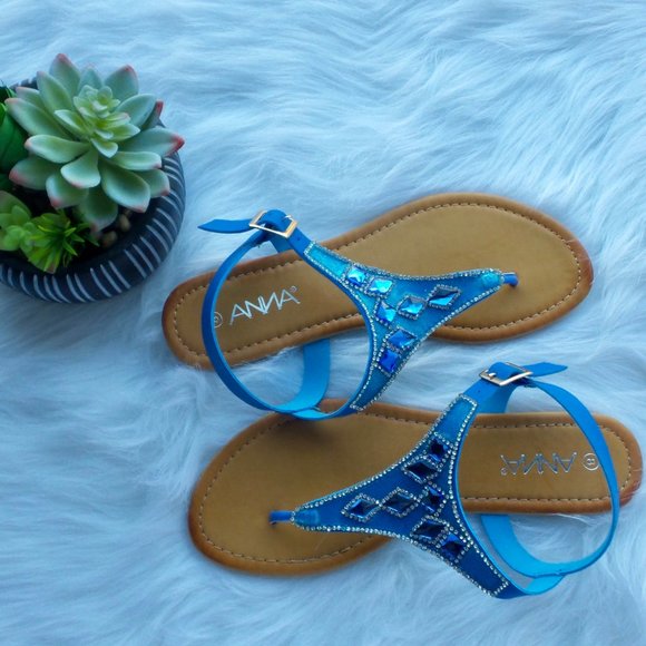 *SOLD* Jeweled Sandals - Picture 2 of 6